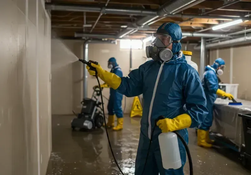 Basement Sanitization and Antimicrobial Treatment process in Felton, CA